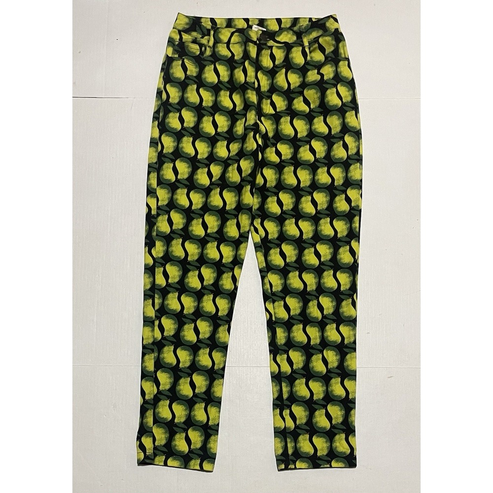 Lucy & Yak W28 X 29 Pear Print Organic Cotton Trousers Womens Graphic AOP Jeans